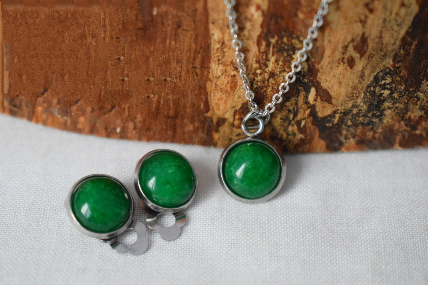 Green jade clip on earrings gold, Ear clips, Green gold clip on earrings, Women clip on earrings, Gemstone clips, Birthday gift ideas