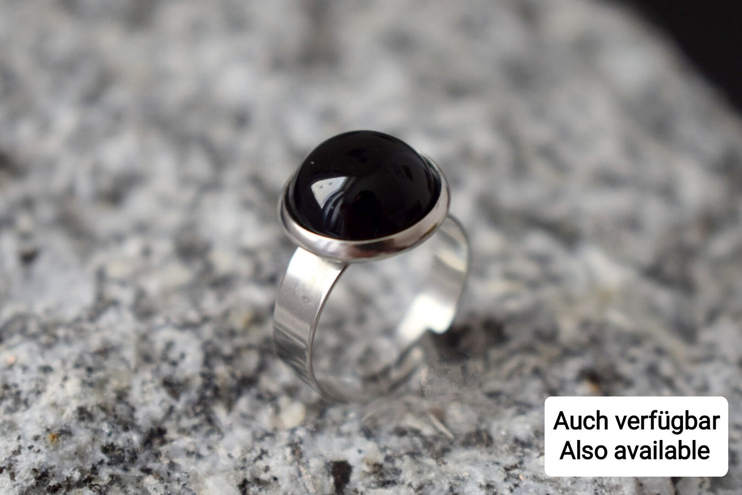 Kleine schwarze Ohrclips, Schwarze Achatohrringe silber, Edelstein-Ohrclips, Stein, Edelstahl, Cabochon, nicht durchbohrte Ohrringe unisex