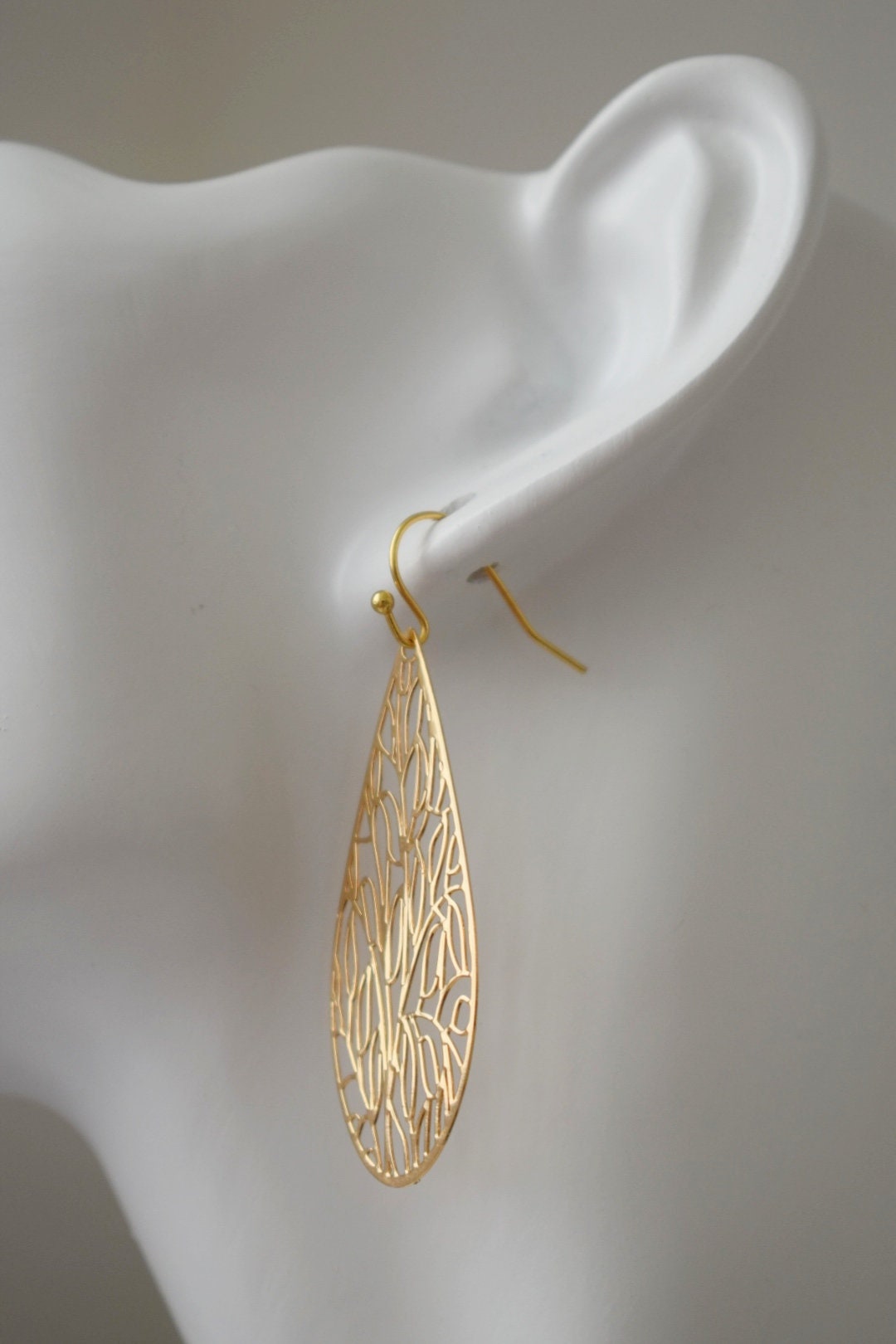 Ornament Tropfen Ohrringe, Boho Tropfen Ohrringe, Einzigartiger filigraner Schmuck, Geschenk für Sie