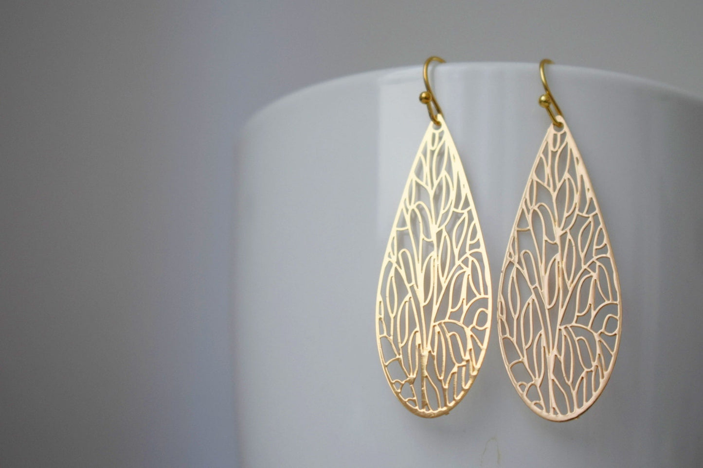 Ornament Tropfen Ohrringe, Boho Tropfen Ohrringe, Einzigartiger filigraner Schmuck, Geschenk für Sie