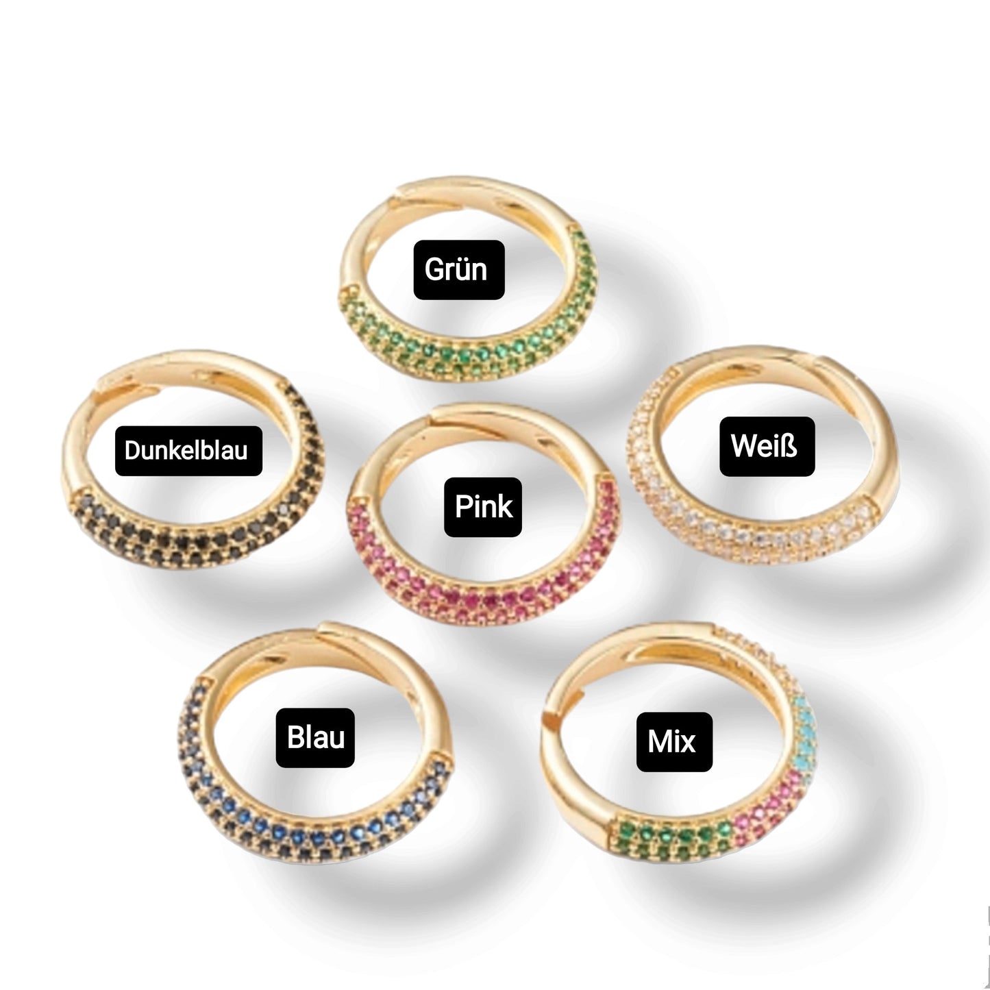 Verstellbarer Zirkonia Ring, Micro Pave Manschettenring, Verstellbarer offener Kristallring, Einzigartiger Zirkonia Schmuck, Geschenk für Sie