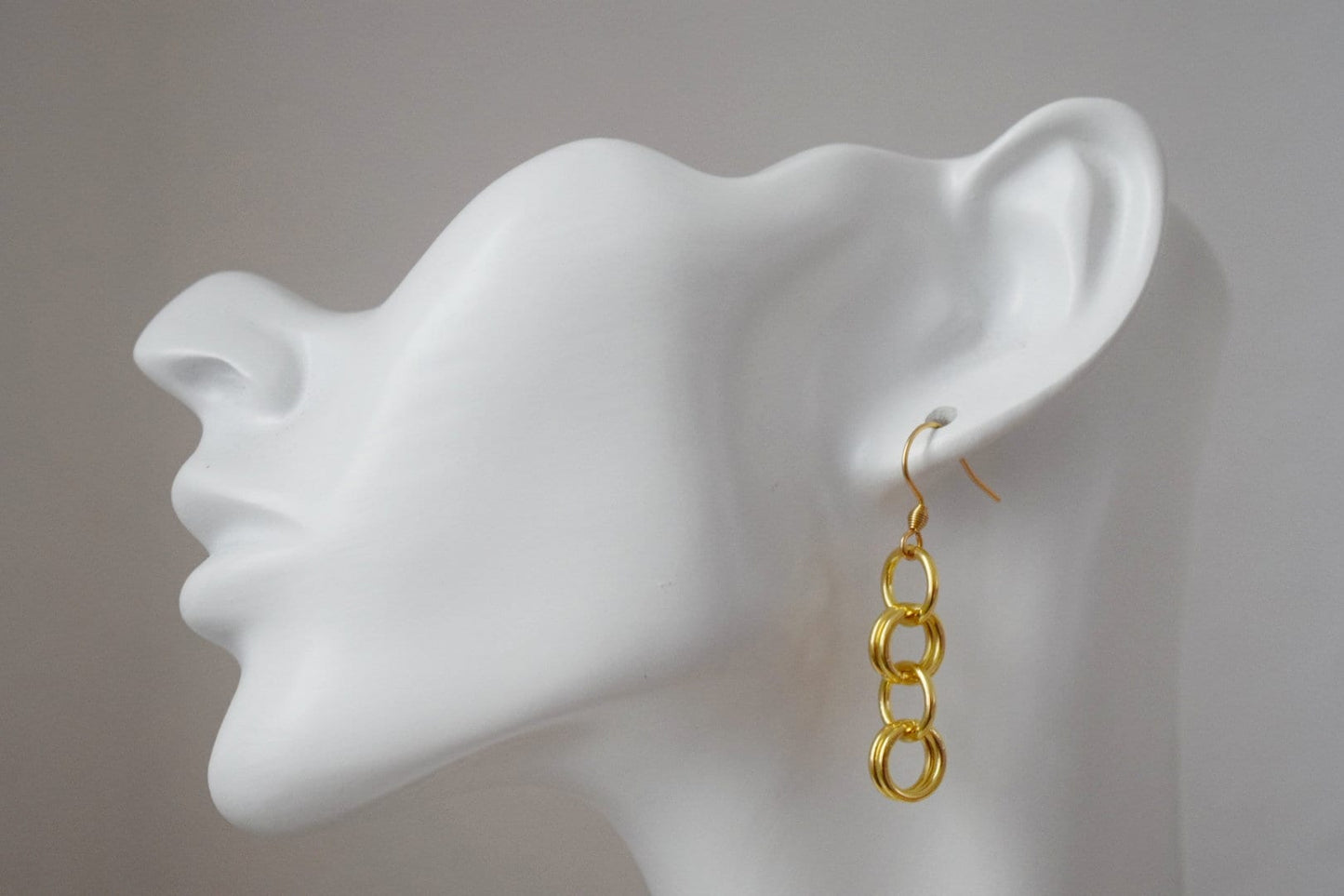 Geometrische Ohrhänger, 24 Karat vergoldete Edelstahlringe, Schmuckanhänger, Bestes Valentinstagsgeschenk für Sie