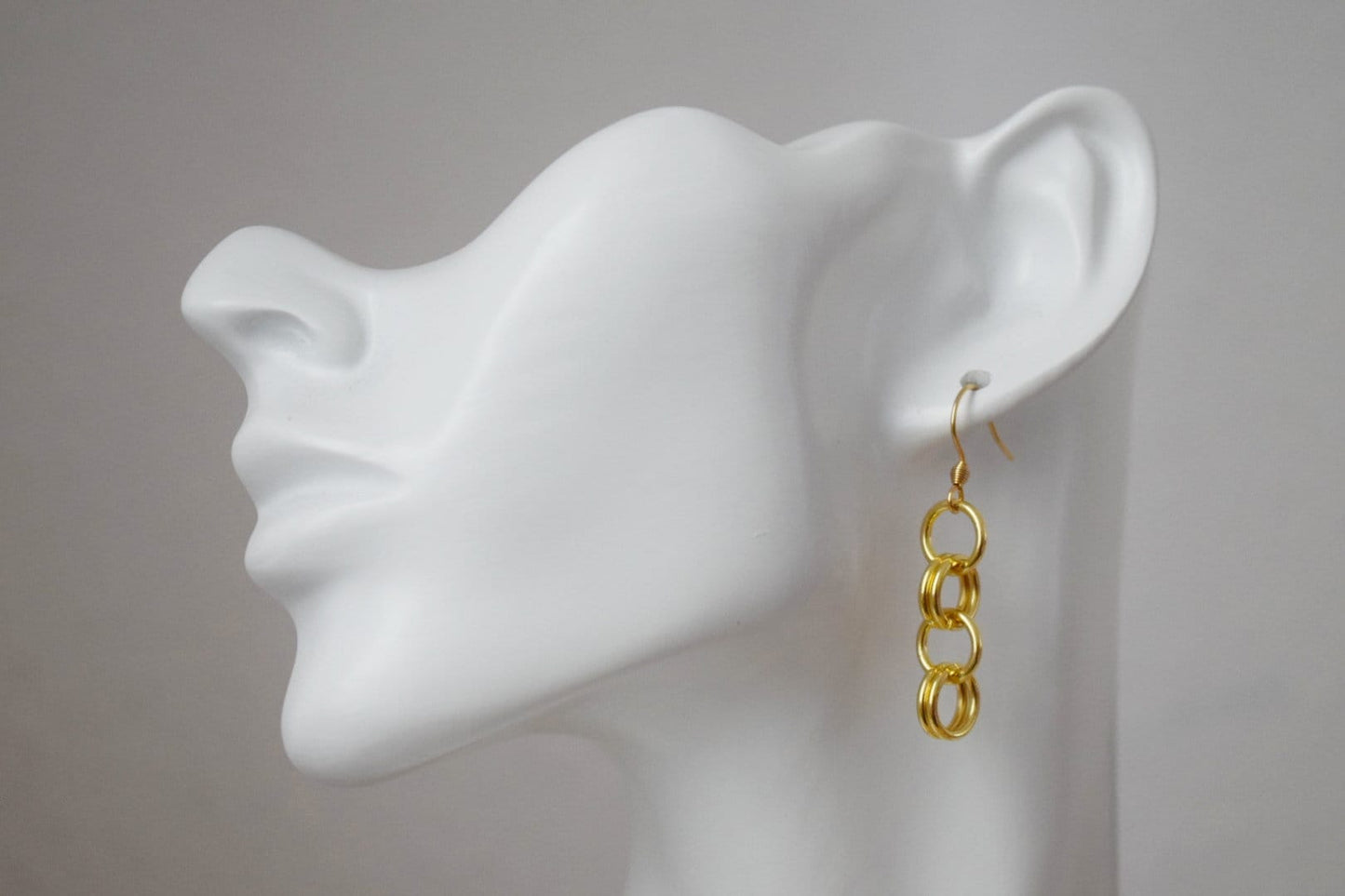 Geometrische Ohrhänger, 24 Karat vergoldete Edelstahlringe, Schmuckanhänger, Bestes Valentinstagsgeschenk für Sie