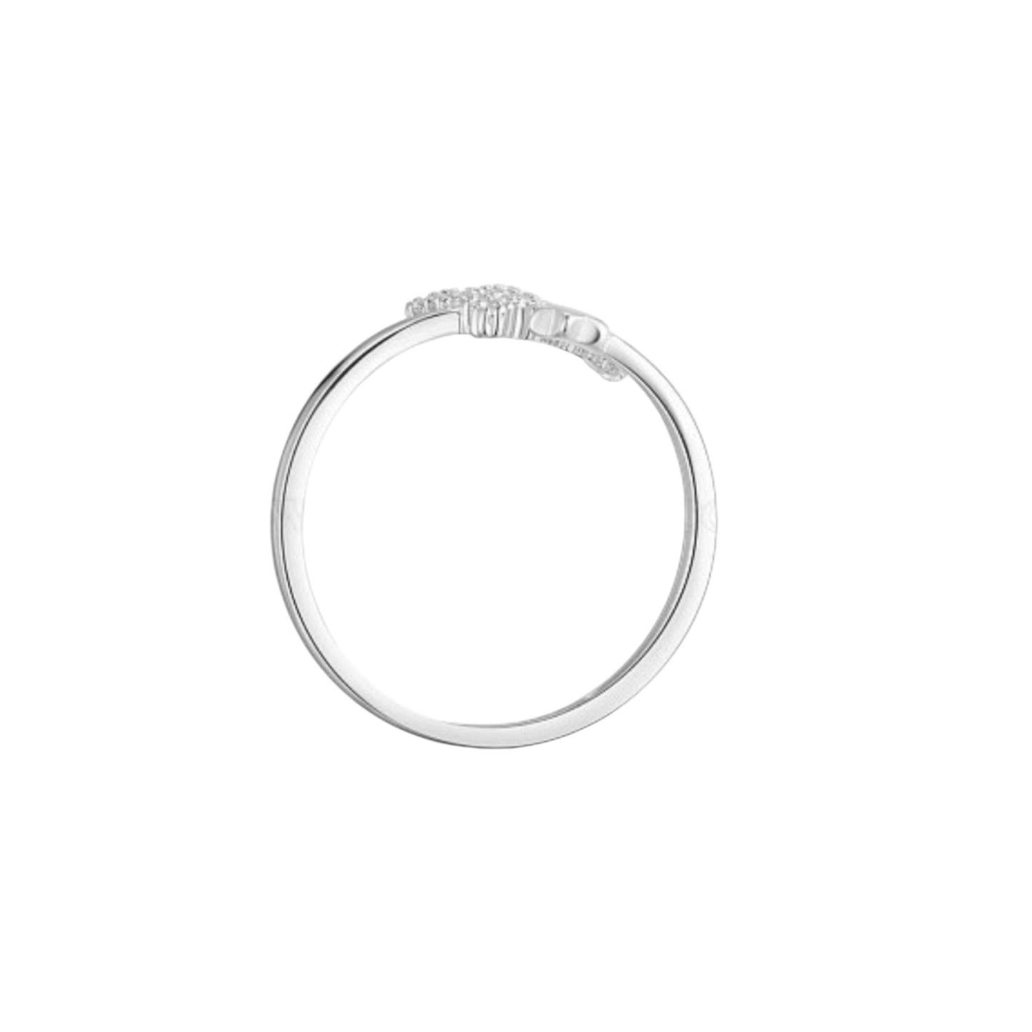 Sternring Sterling Silber, Funkelnder Zirkonia Ring, verstellbarer offener Ring, Einzigartiger Silberring für Frauen, handgemachtes Muttertagsgeschenk