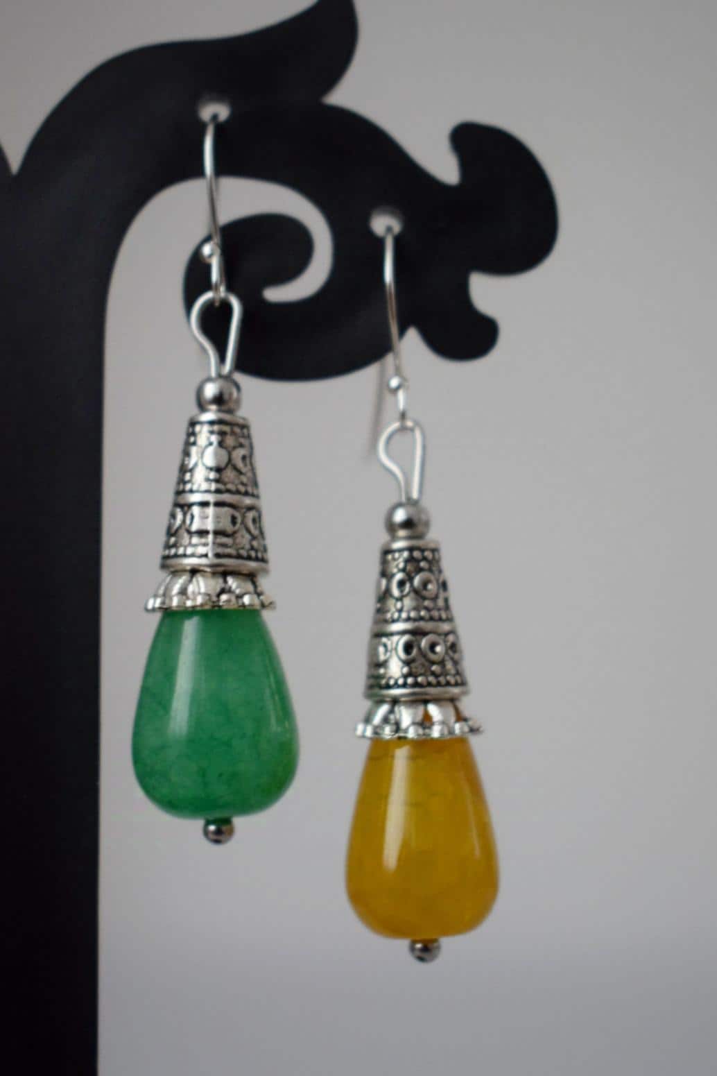 Karneol Tropfen Ohrringe, Boho Rote Edelstein Ohrringe, Vintage Ohrhänger und Tropfen Ohrringe, Sterling Silber Ohrhaken, Schmuck Geschenk Sie