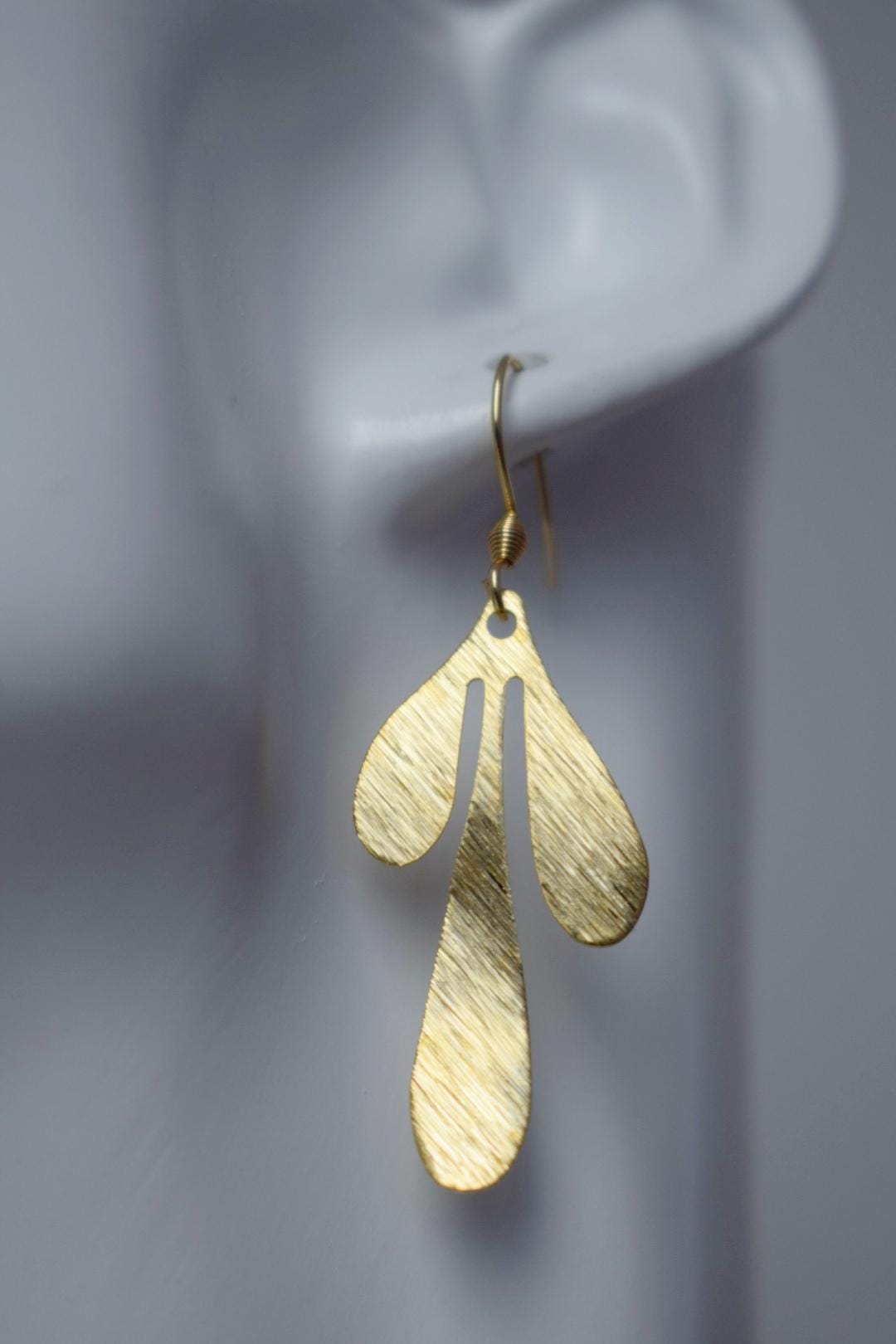 Blattohrringe für Frauen, Ohrhänger, 18 Karat vergoldeter Edelstahl, Boho-Ohrringe, Blattgoldschmuck, Einzigartiges Geschenk für Sie