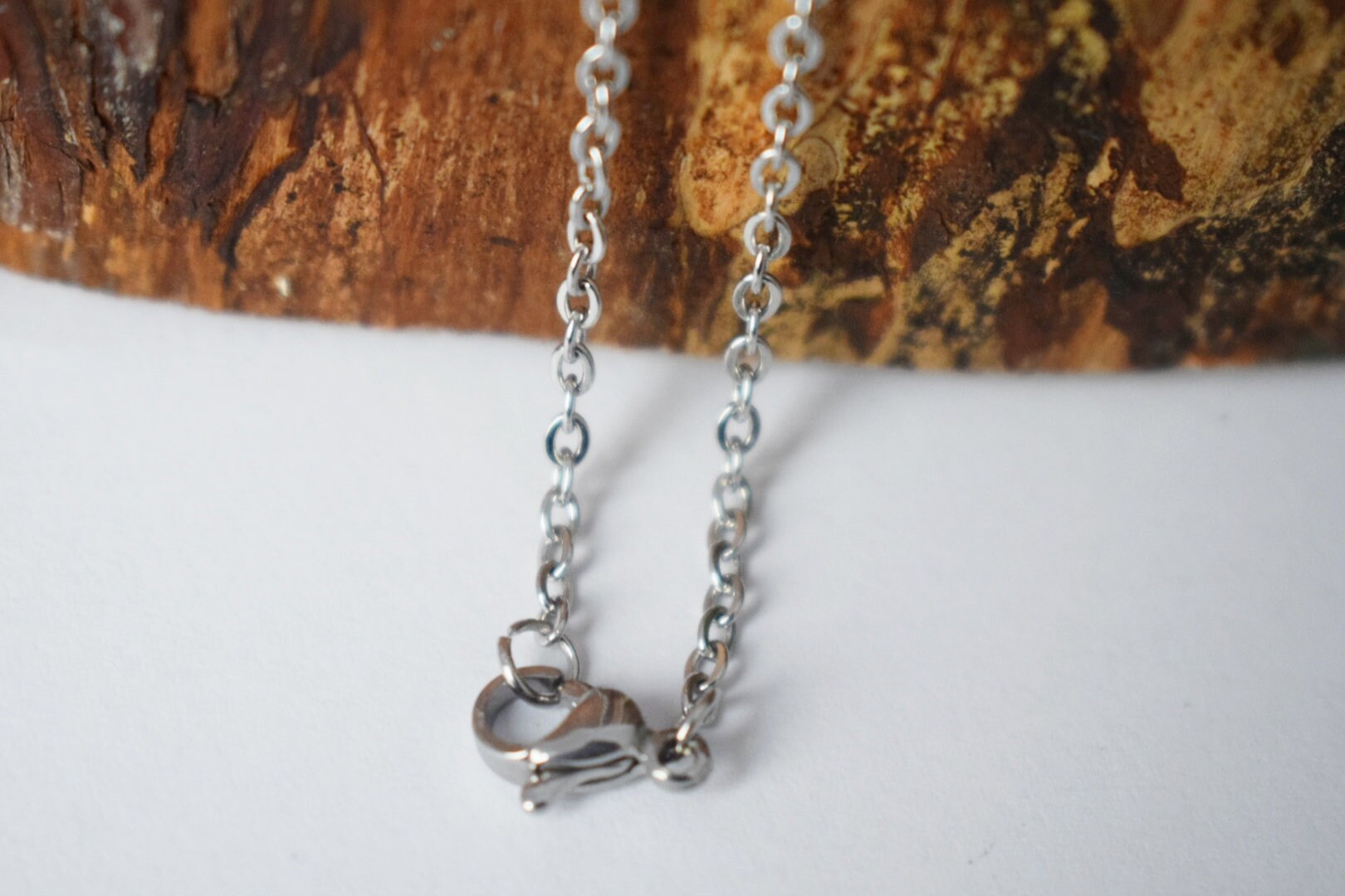 Green Jade Pendant Necklace: Stainless Steel, Jewelry Gift