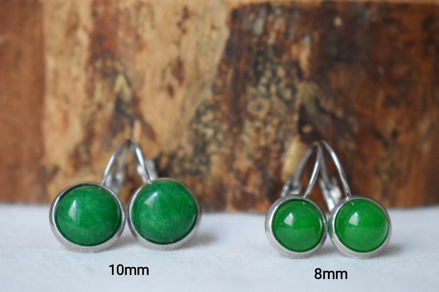 Green Jade Pendant Necklace: Stainless Steel, Jewelry Gift