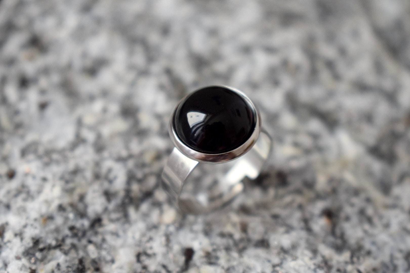 Black Agate Dangle Earrings, Stainless Steel Lever Back Jewelry