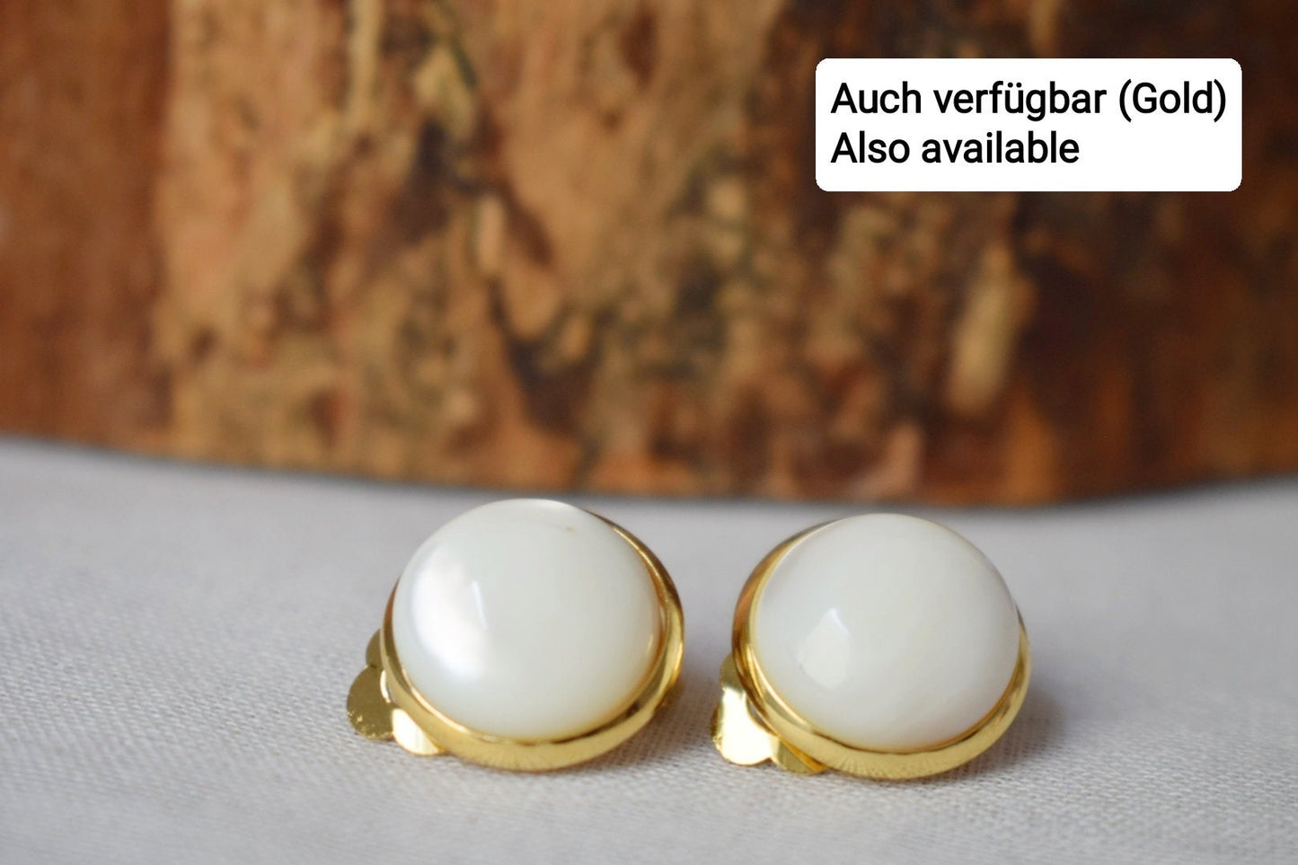 Perlmutt-Ohrclips, 12 mm, weiße Perle, Edelstahl, Perlen-Ohrclips für Frauen, nicht durchbohrte Ohrringe, Perlenschmuck