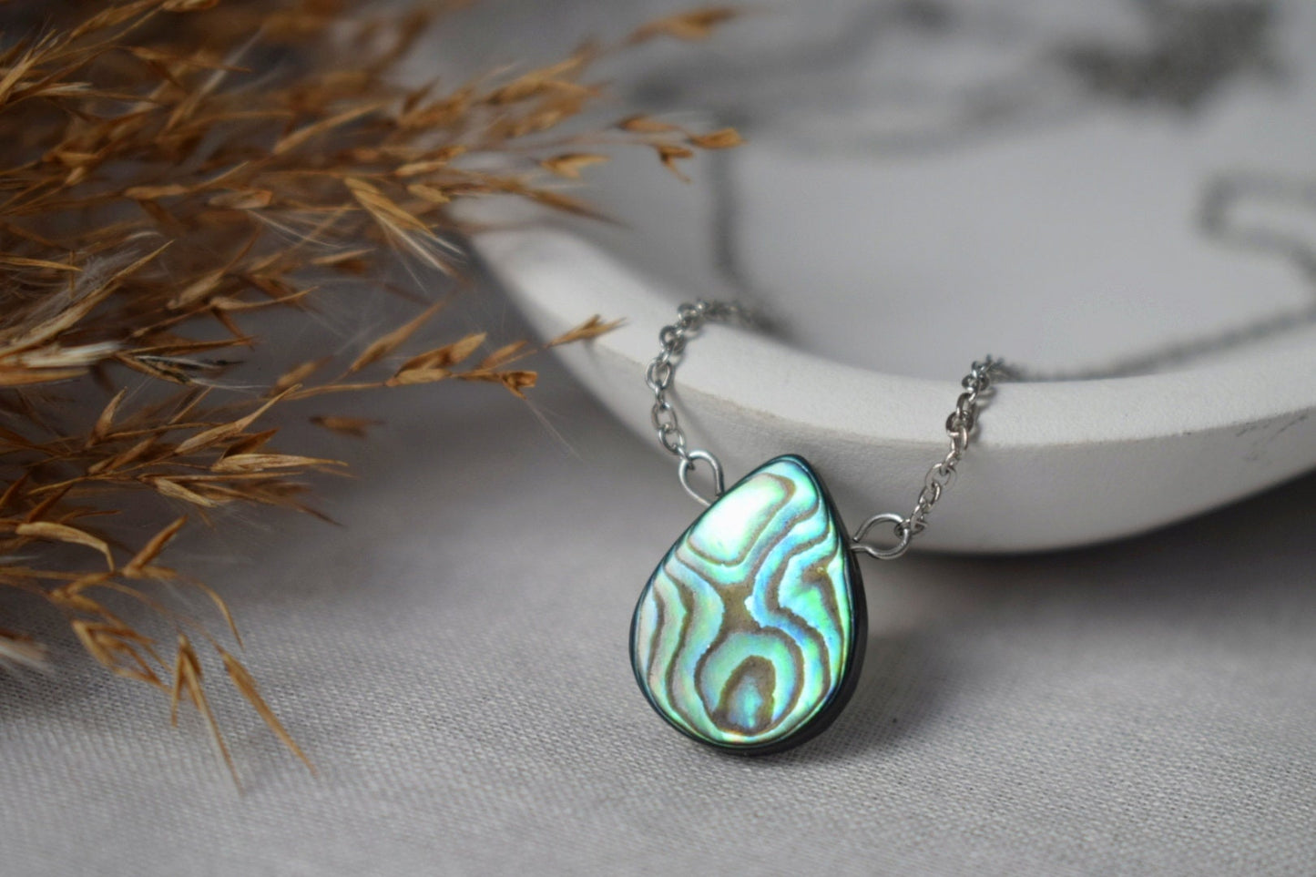 Abalone Muschel Halskette, Abalone Anhänger, Abalone Tropfen Halskette, Bunte Abalone, Paua Muschel, Abalone Choker, Abalone Schmuck für Frauen