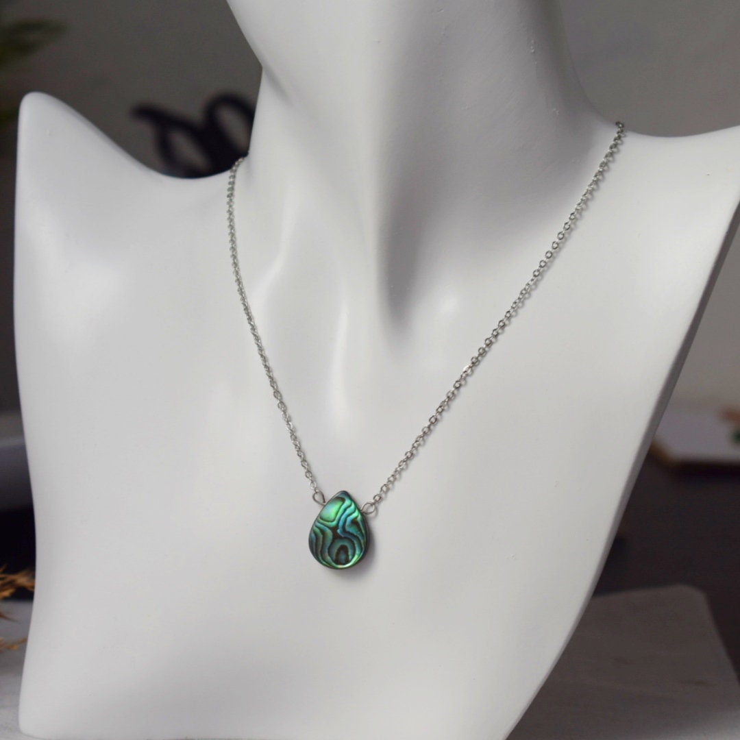 Abalone Muschel Halskette, Abalone Anhänger, Abalone Tropfen Halskette, Bunte Abalone, Paua Muschel, Abalone Choker, Abalone Schmuck für Frauen