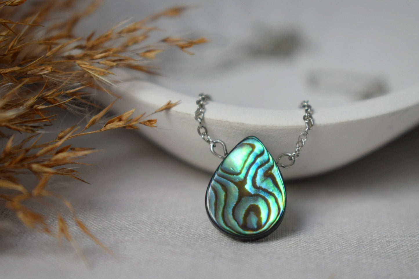 Abalone Muschel Halskette, Abalone Anhänger, Abalone Tropfen Halskette, Bunte Abalone, Paua Muschel, Abalone Choker, Abalone Schmuck für Frauen