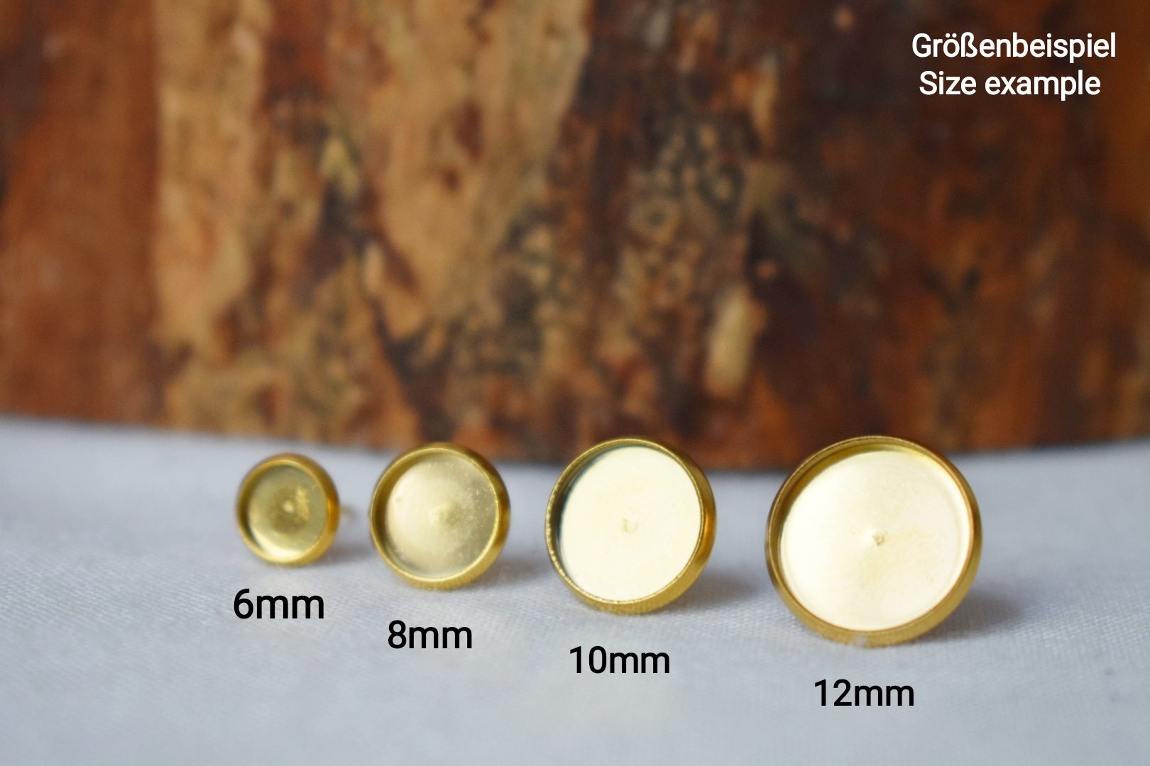 Abalone Shell Stud Earrings: Gold Plated Stainless Steel, Jewelry Gift