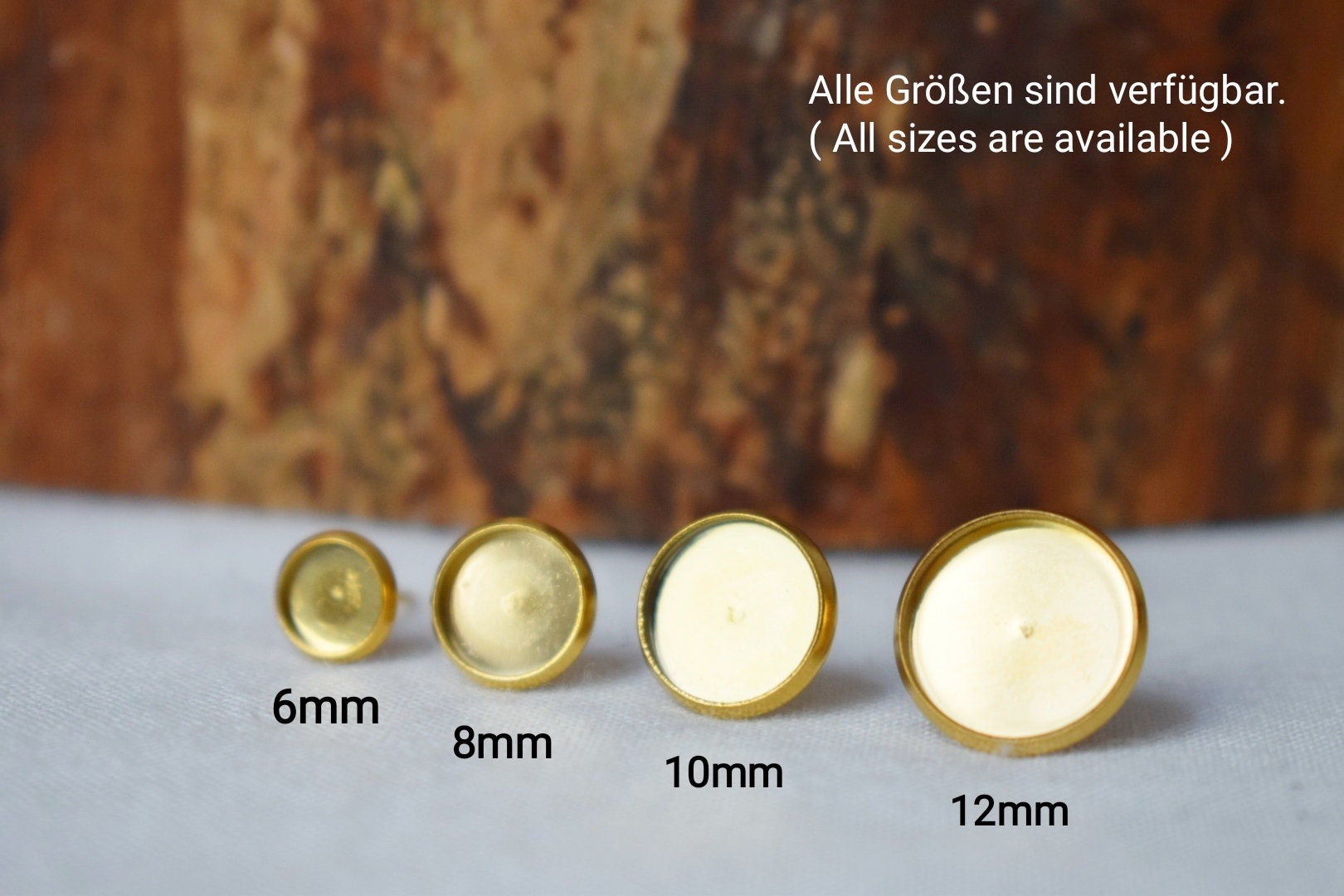 Red Jade Stud Earrings, 18k Gold Plated, Minimalist Jewelry