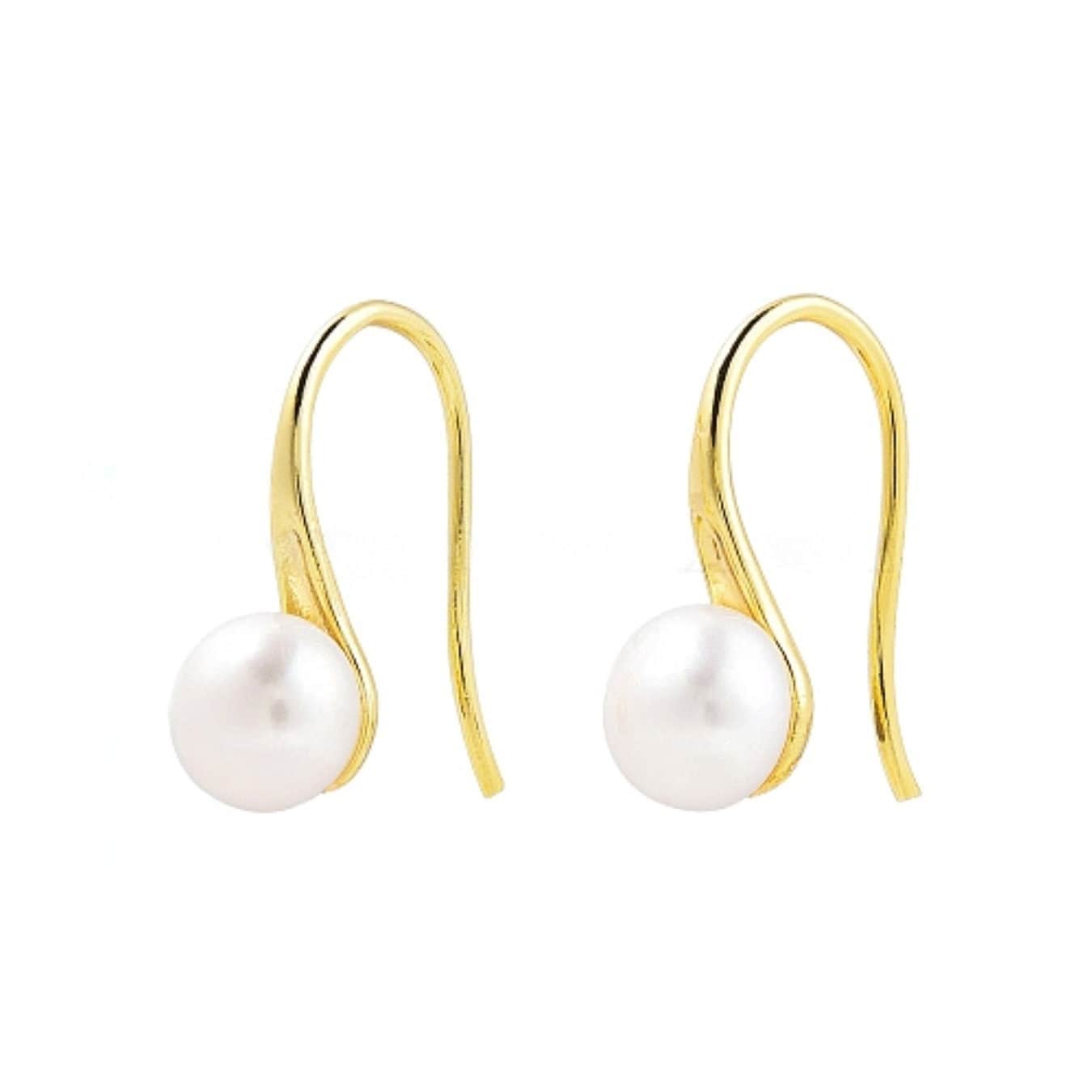 Natürliche Perlenohrringe, Minimalistische Perlenohrringe, 14 Karat vergoldeter Messingschmuck für Frauen, Perlengoldschmuck, Brautjungfern, Geschenk
