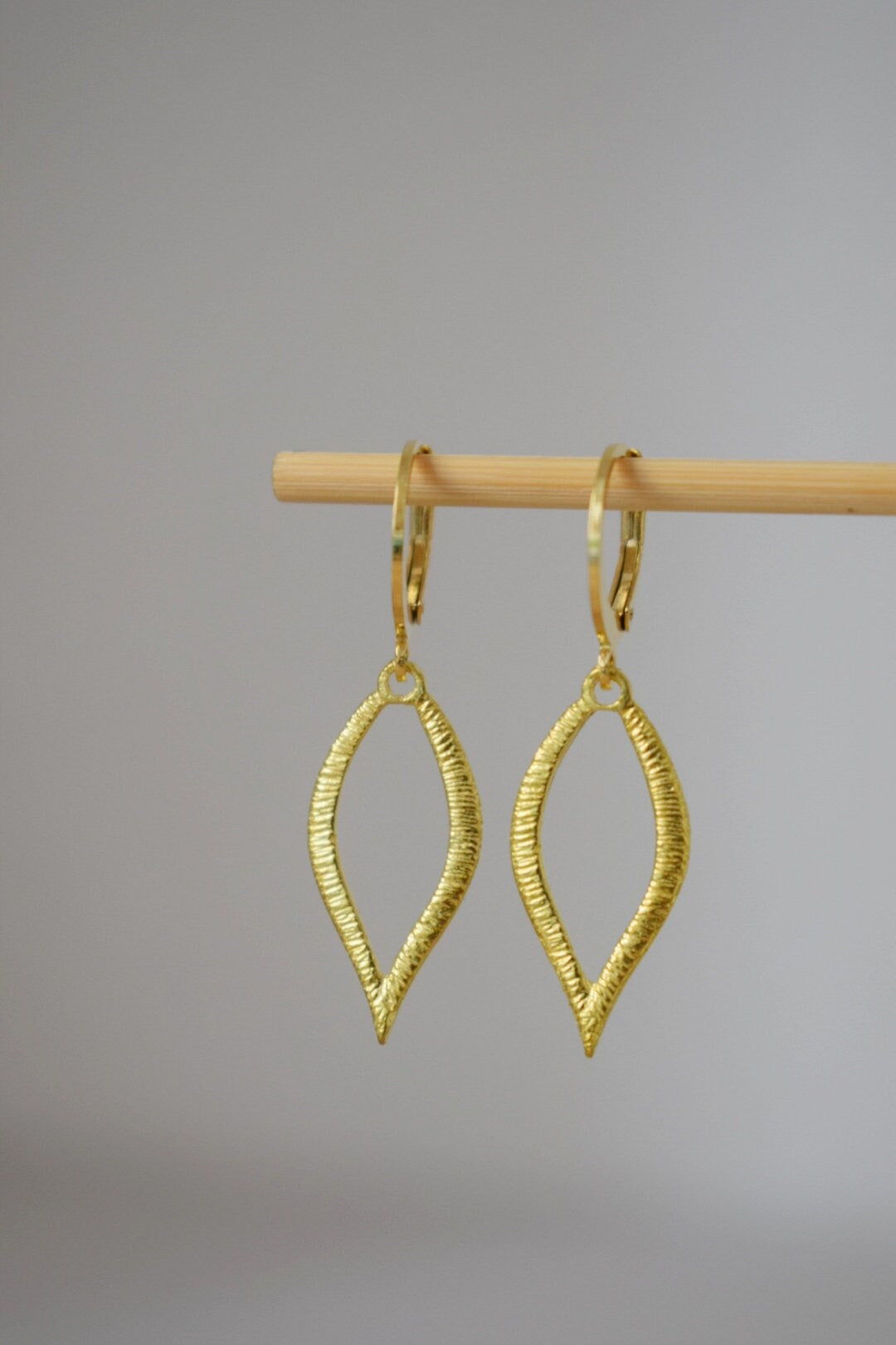 Leaf earrings, Boho golden Jewelry