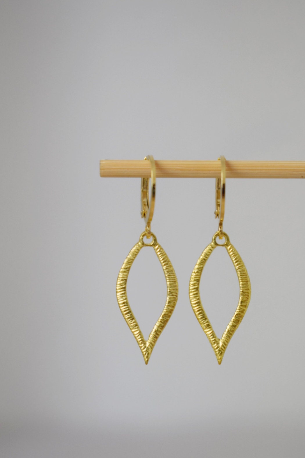 Leaf earrings, Boho golden Jewelry