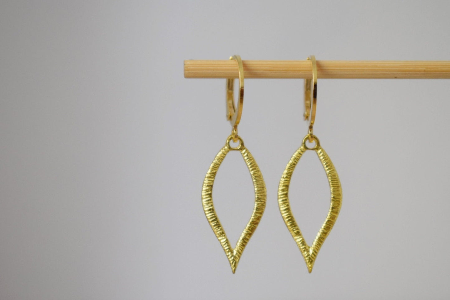 Leaf earrings, Boho golden Jewelry