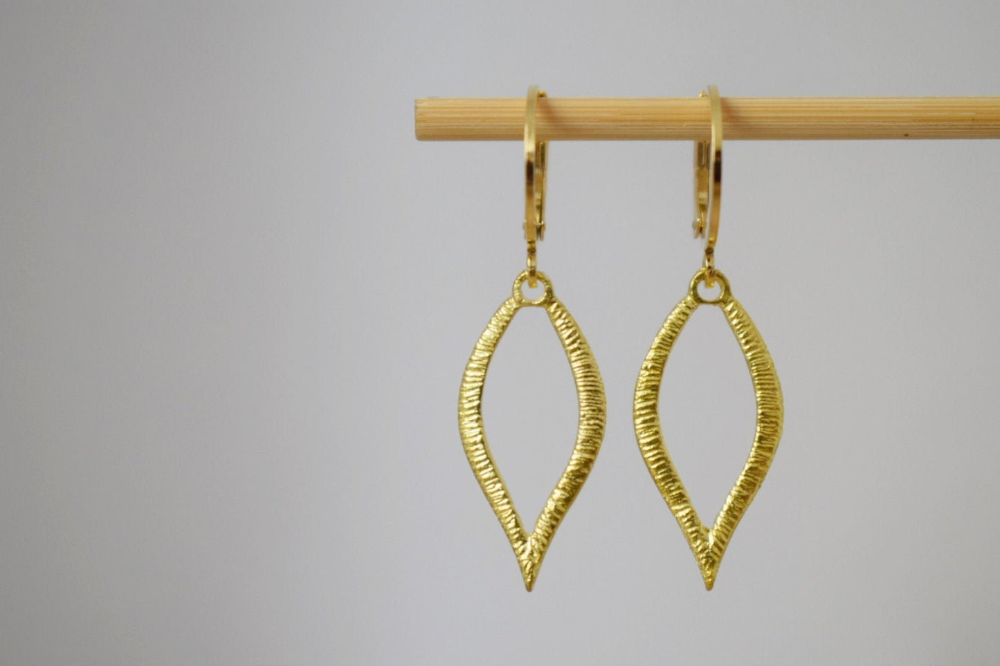 Leaf earrings, Boho golden Jewelry