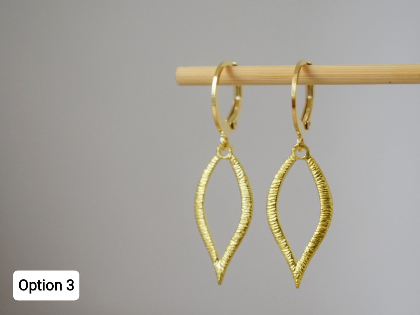 Gold Plated Teardrop Earrings: Minimalist Dangle Jewelry