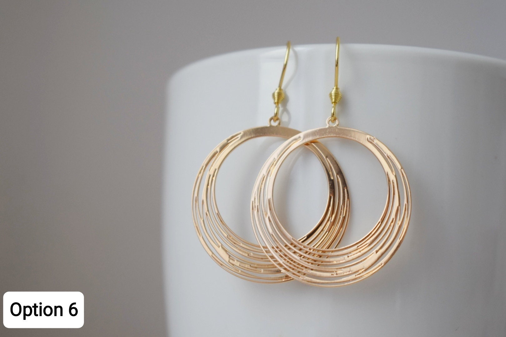 Gold Plated Teardrop Earrings: Minimalist Dangle Jewelry