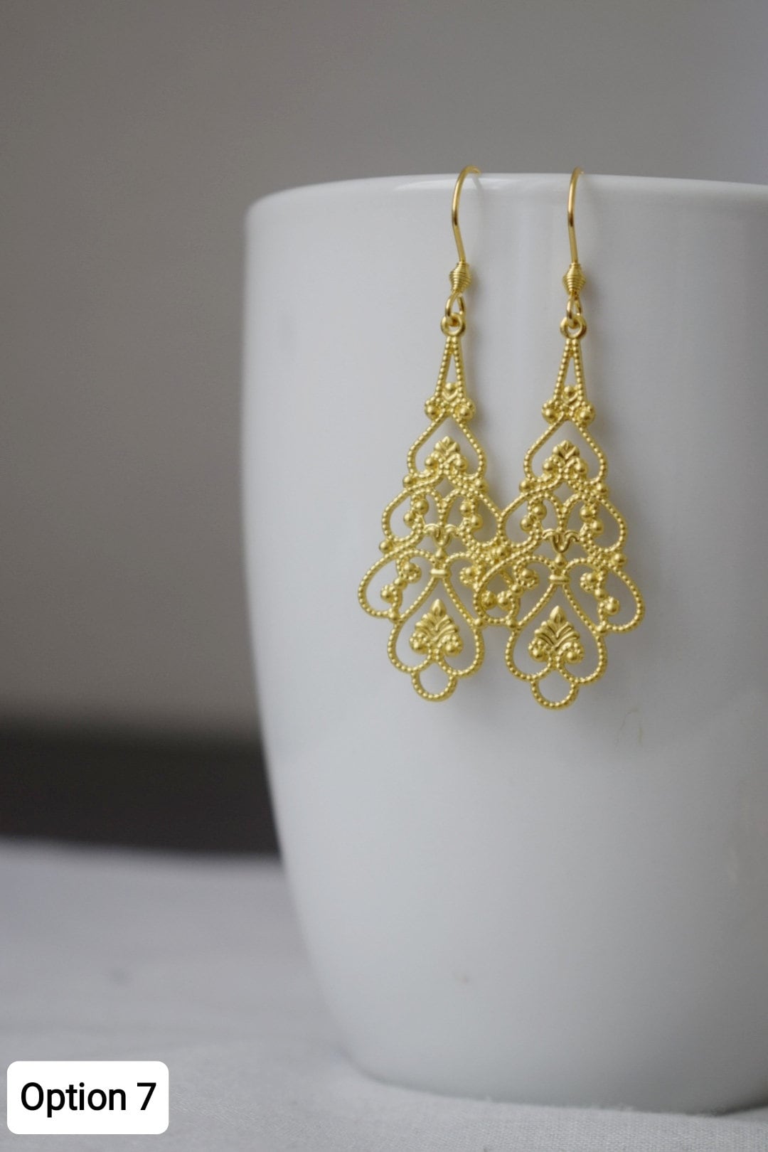 Gold Plated Teardrop Earrings: Minimalist Dangle Jewelry