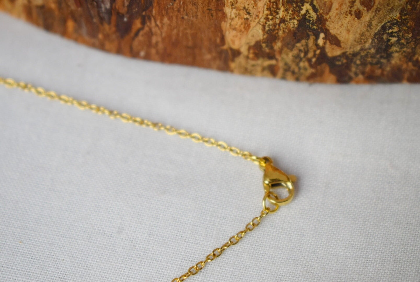 Red jade necklace, Wine red Gemstone, 18k Gold Plated Stainless Steel jewelry
