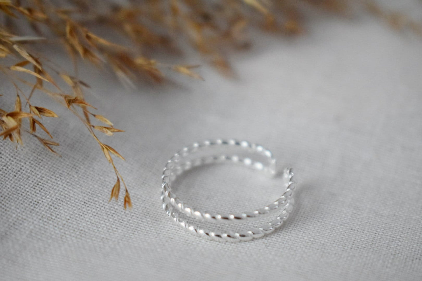 Vintage Sterling Silber Ring für Frauen, Gedrehter Doppelband Ring, offener 925 Sterling Silber Ring, verstellbarer Silberring, Einzigartiger Ring