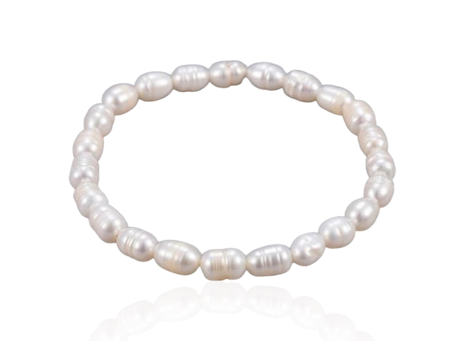 Natural pearl bracelet for women, Bead Elastic string bracelet jewelry