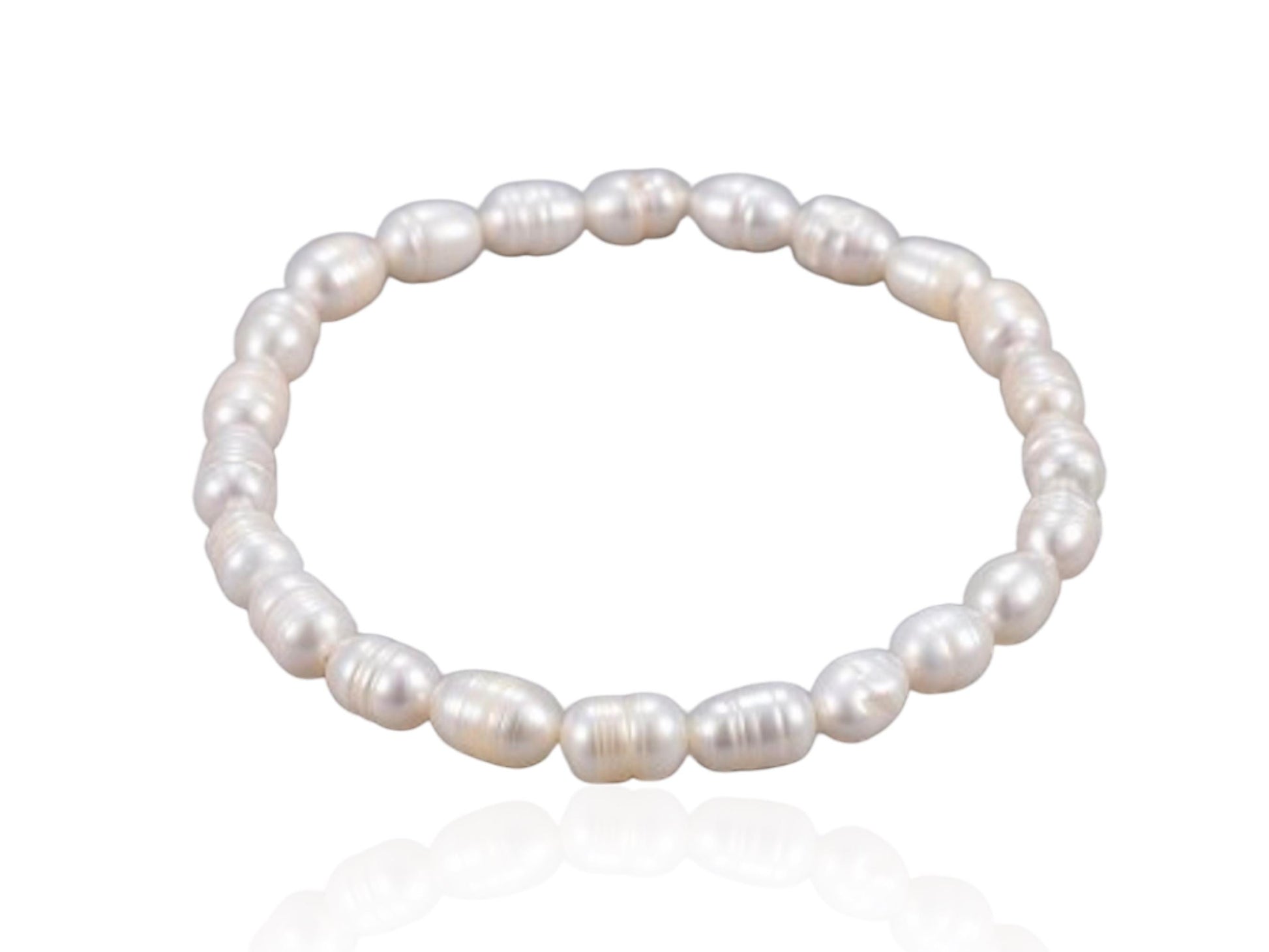 Natural pearl bracelet for women, Bead Elastic string bracelet jewelry