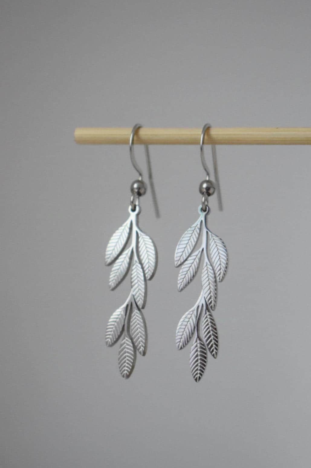 Blattohrringe für Frauen, Chirurgenstahl-Ohrhänger, Boho-Statement-Ohrringe, Leichter Schmuck, Bestes Geschenk für Sie