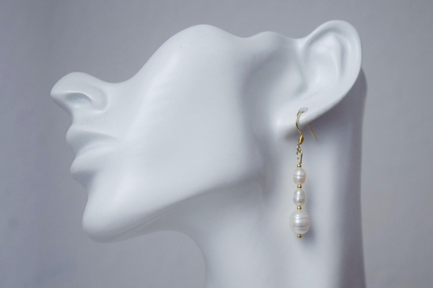 Süßwasserperlen Ohrringe, Statement Ohrhänger, 18k vergoldete Edelstahlhaken, Hochzeitsschmuck, Jahrestagsgeschenk für Sie