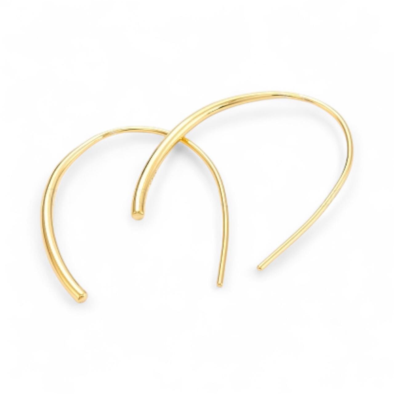 925 Sterling Silver Teardrop Ear Thread, Golden Drop Stylish Elegant Earrings, Silver Jewellery