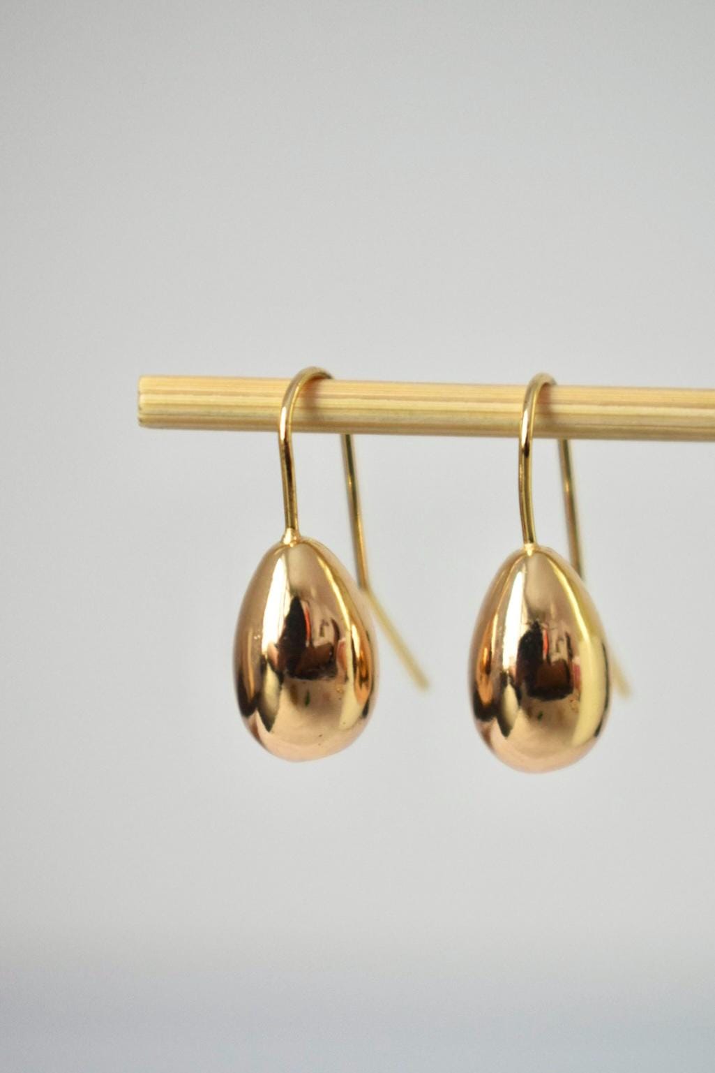 Teardrop Earrings, 18K Gold Plated Dangle Earrings, Minimalist Jewellery