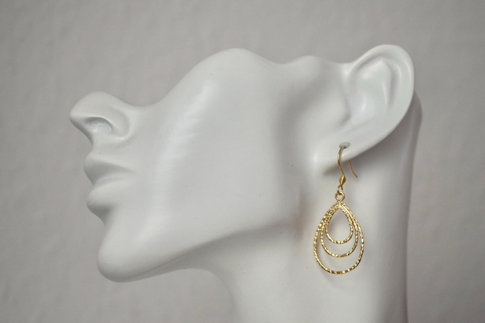 Teardrop Dangle Earrings: Geometric Minimalist Jewelry