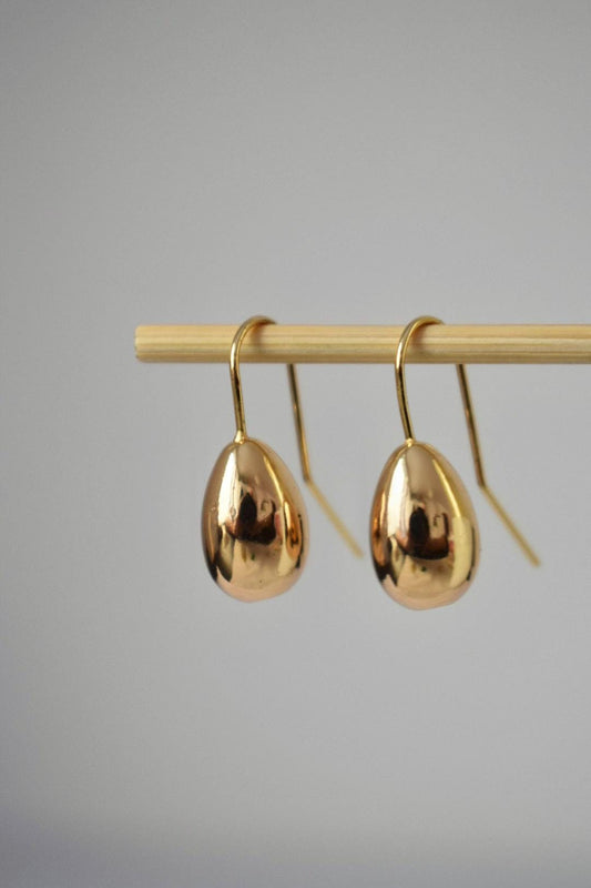 Teardrop Earrings, 18K Gold Plated Dangle Earrings, Minimalist Jewellery